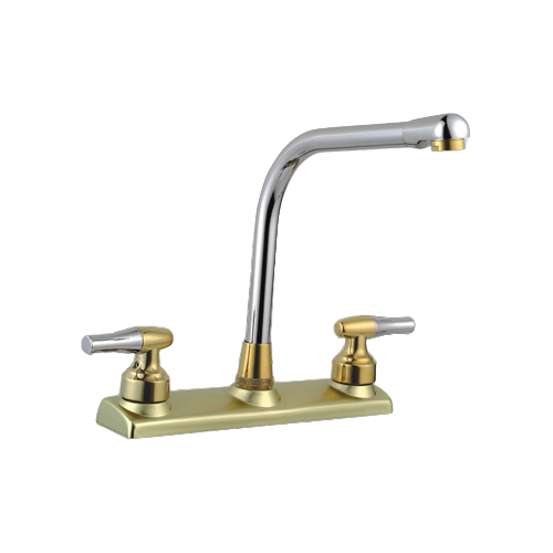 8 inchesbrass sink faucet/ hot and cold mixer chrome and gold  YM-8024